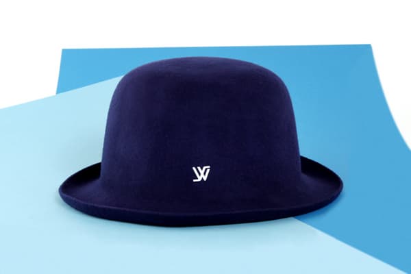 WHITE SANDS Macaron Wool Felt Hat One Size Dark Blue